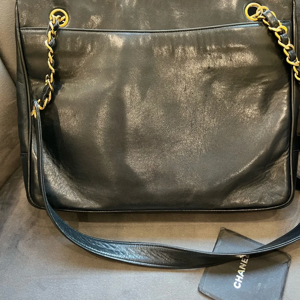 Chanel Lambskin 24k Gold Tote Bag - Picture 9 of 16